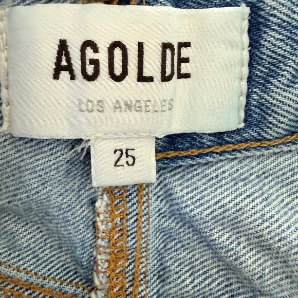 Agolde Criss Cross Organic Cotton Denim Shorts - Picture 4 of 6